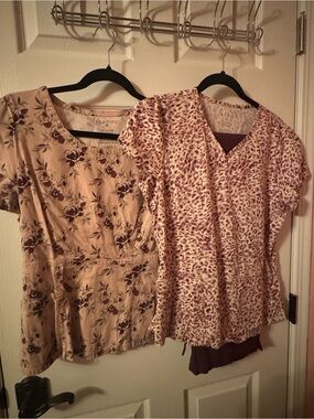 Jaanuu Beige Floral & Leopard Print Women's Tops